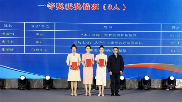福建省地震局黨組成員,、副局長黃騰浪為獲獎?wù)哳C獎.jpg